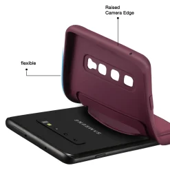 Samsung Galaxy S10 - Silikonhülle mit Kartenfach & Kameraschutz