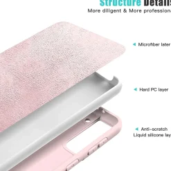 Samsung Galaxy S22 - Silikon Case mit Mikrofaser-Innenseite