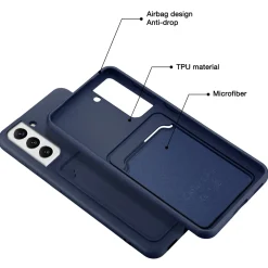 Samsung Galaxy S22 - Silikonhülle mit Kartenfach & Kameraschutz