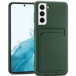 Samsung Galaxy S22 - Silikonhülle mit Kartenfach & Kameraschutz
