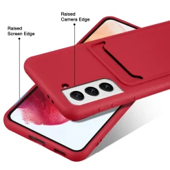 Samsung Galaxy S22 - Silikonhülle mit Kartenfach & Kameraschutz