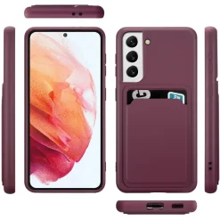 Samsung Galaxy S22 - Silikonhülle mit Kartenfach & Kameraschutz