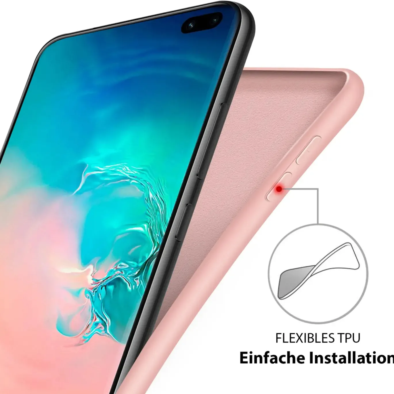 Samsung Galaxy S8 - Silikon Case mit Mikrofaser-Innenseite
