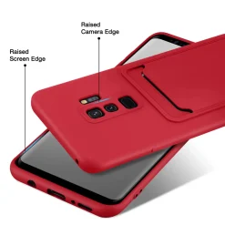 Samsung Galaxy S9 - Silikonhülle mit Kartenfach & Kameraschutz