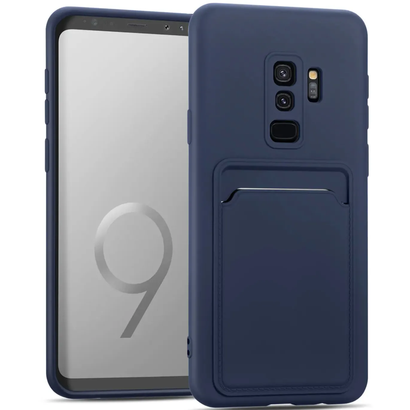 Samsung Galaxy S9 - Silikonhülle mit Kartenfach & Kameraschutz
