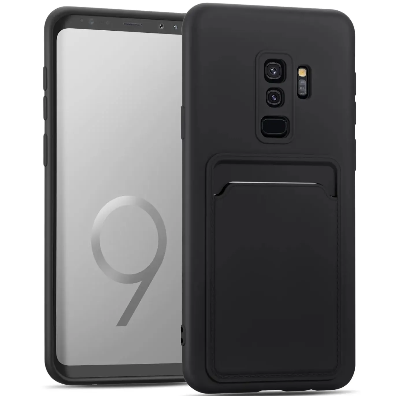Samsung Galaxy S9 - Silikonhülle mit Kartenfach & Kameraschutz