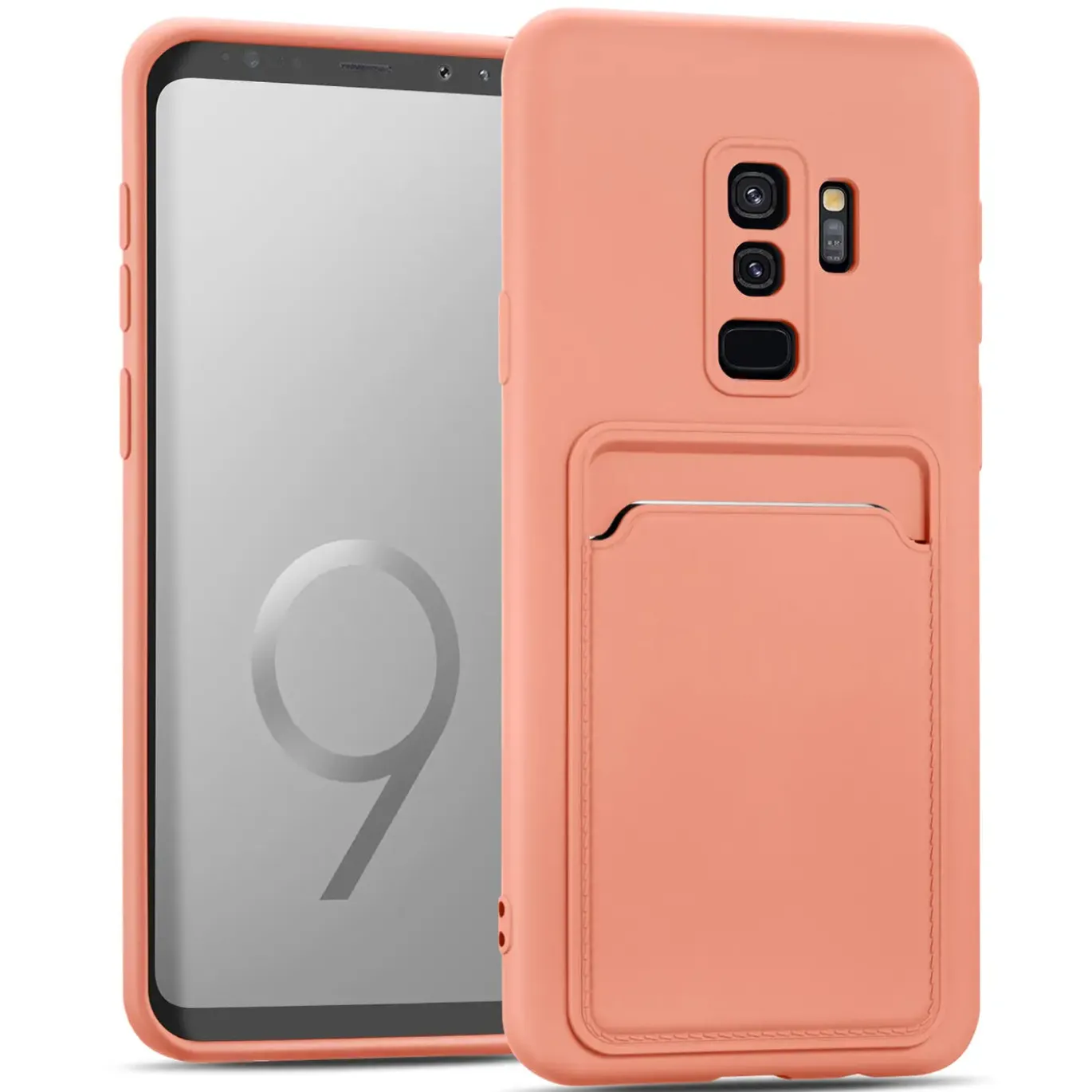 Samsung Galaxy S9 - Silikonhülle mit Kartenfach & Kameraschutz