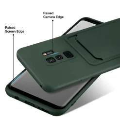 Samsung Galaxy S9 - Silikonhülle mit Kartenfach & Kameraschutz