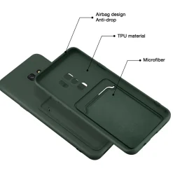 Samsung Galaxy S9 - Silikonhülle mit Kartenfach & Kameraschutz