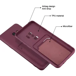 Samsung Galaxy S9 - Silikonhülle mit Kartenfach & Kameraschutz