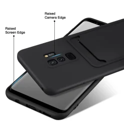 Samsung Galaxy S9 - Silikonhülle mit Kartenfach & Kameraschutz
