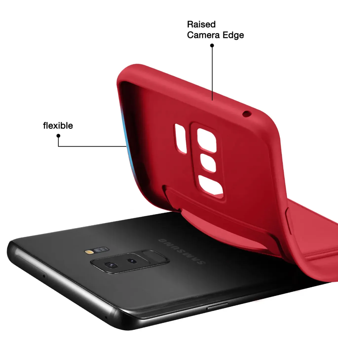 Samsung Galaxy S9 - Silikonhülle mit Kartenfach & Kameraschutz