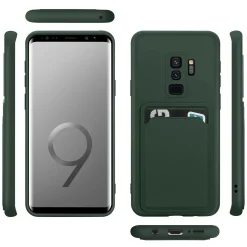 Samsung Galaxy S9 - Silikonhülle mit Kartenfach & Kameraschutz