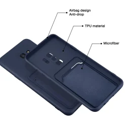 Samsung Galaxy S9 - Silikonhülle mit Kartenfach & Kameraschutz