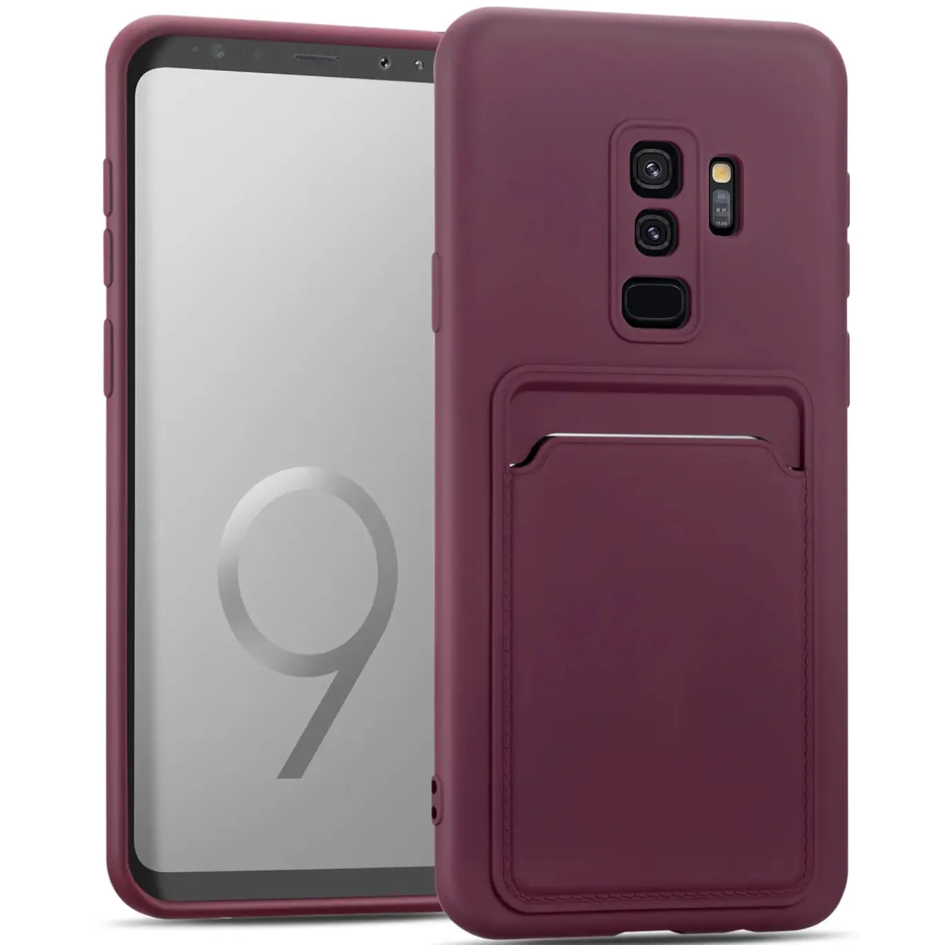 Samsung Galaxy S9 - Silikonhülle mit Kartenfach & Kameraschutz