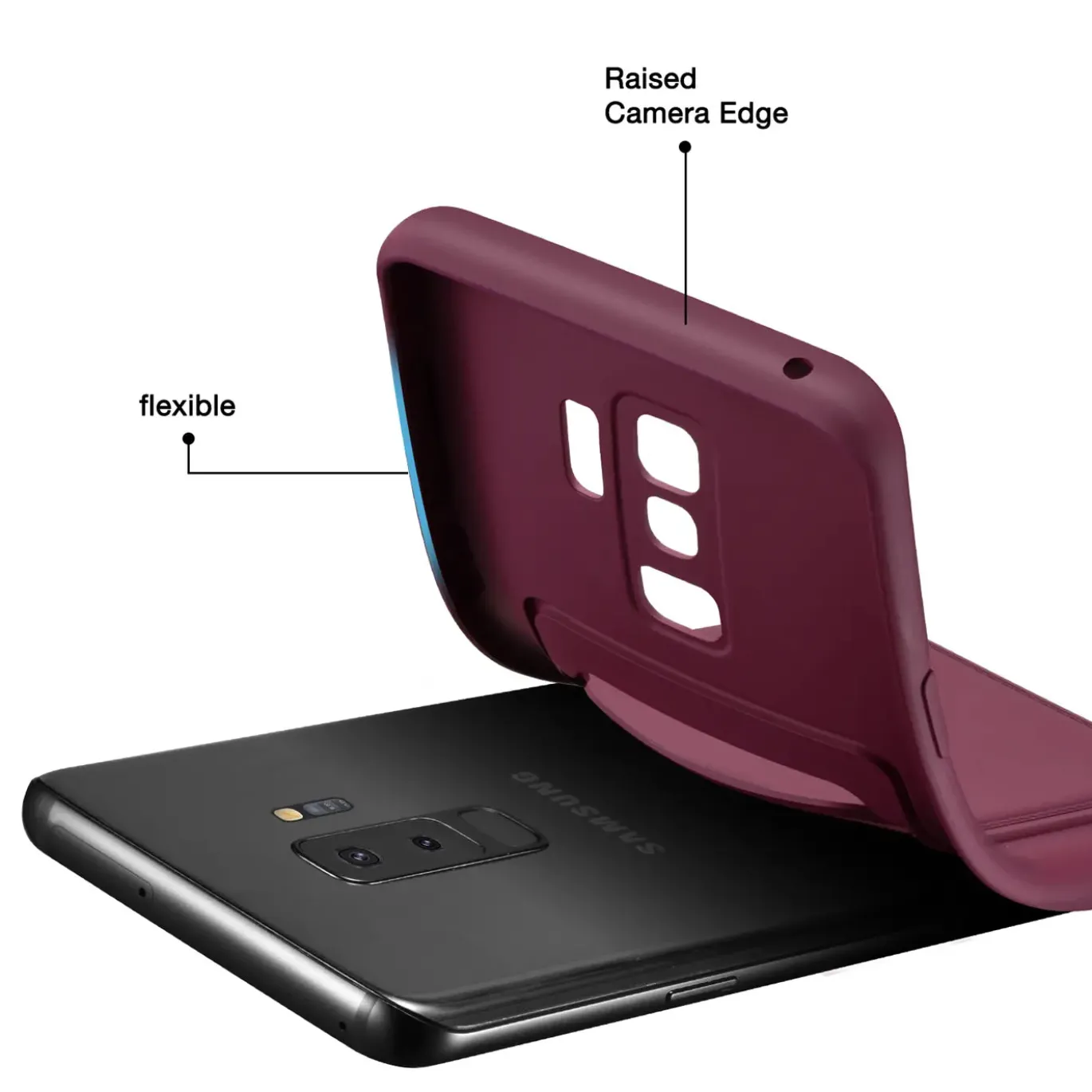 Samsung Galaxy S9 - Silikonhülle mit Kartenfach & Kameraschutz