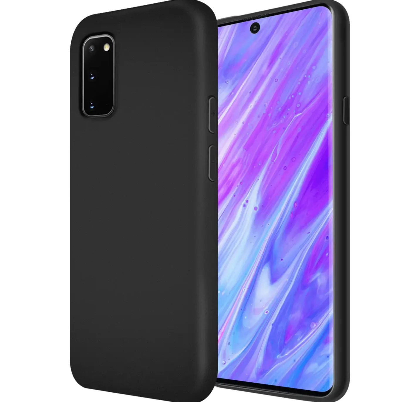 Samsung Galaxy S20 - Silikon Case mit Mikrofaser-Innenseite