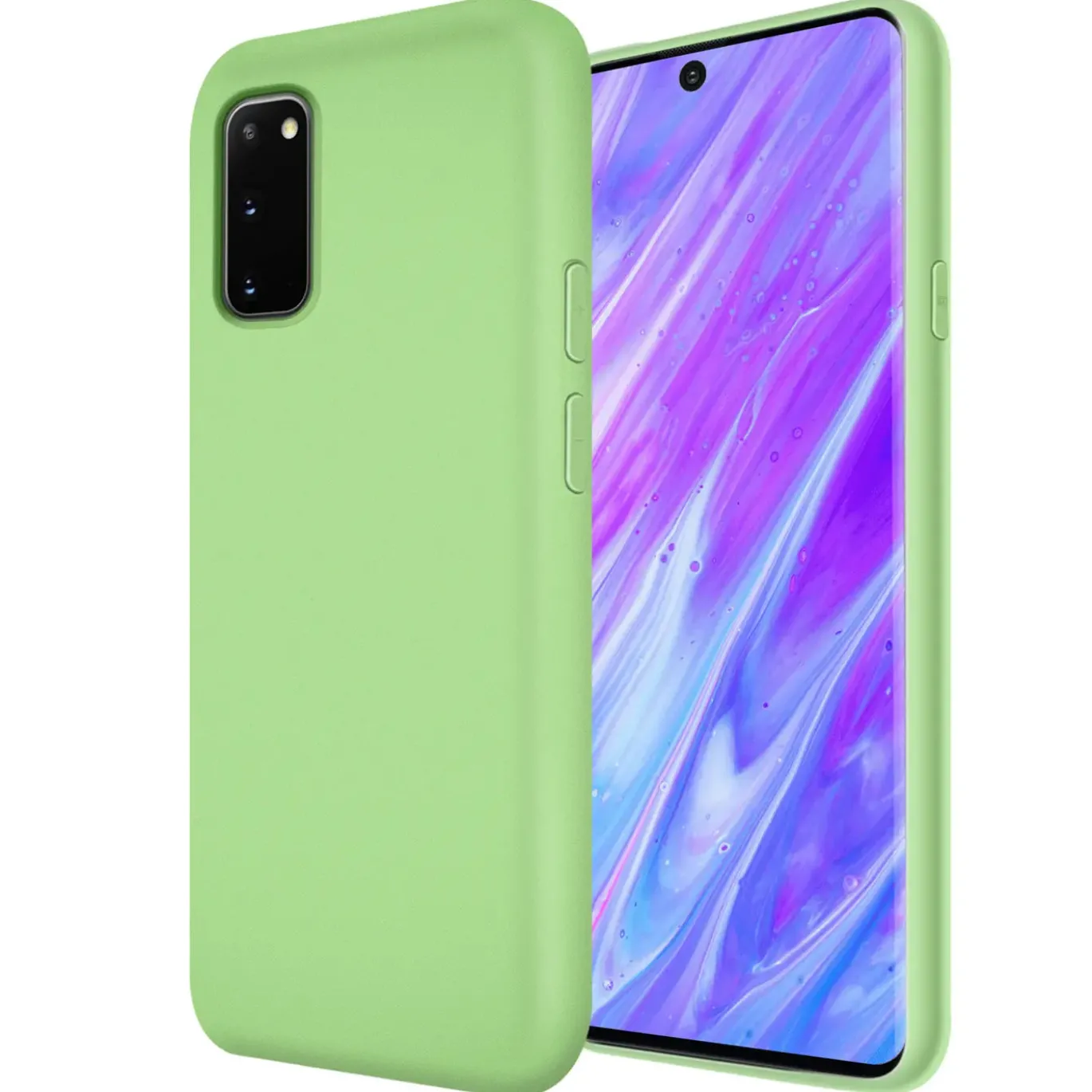 Samsung Galaxy S20 - Silikon Case mit Mikrofaser-Innenseite