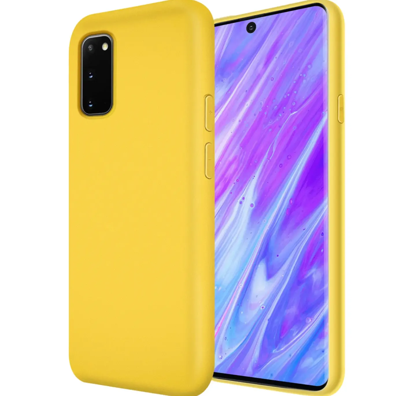 Samsung Galaxy S20 - Silikon Case mit Mikrofaser-Innenseite