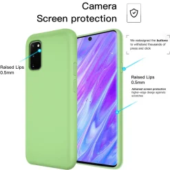 Samsung Galaxy S20 - Silikon Case mit Mikrofaser-Innenseite