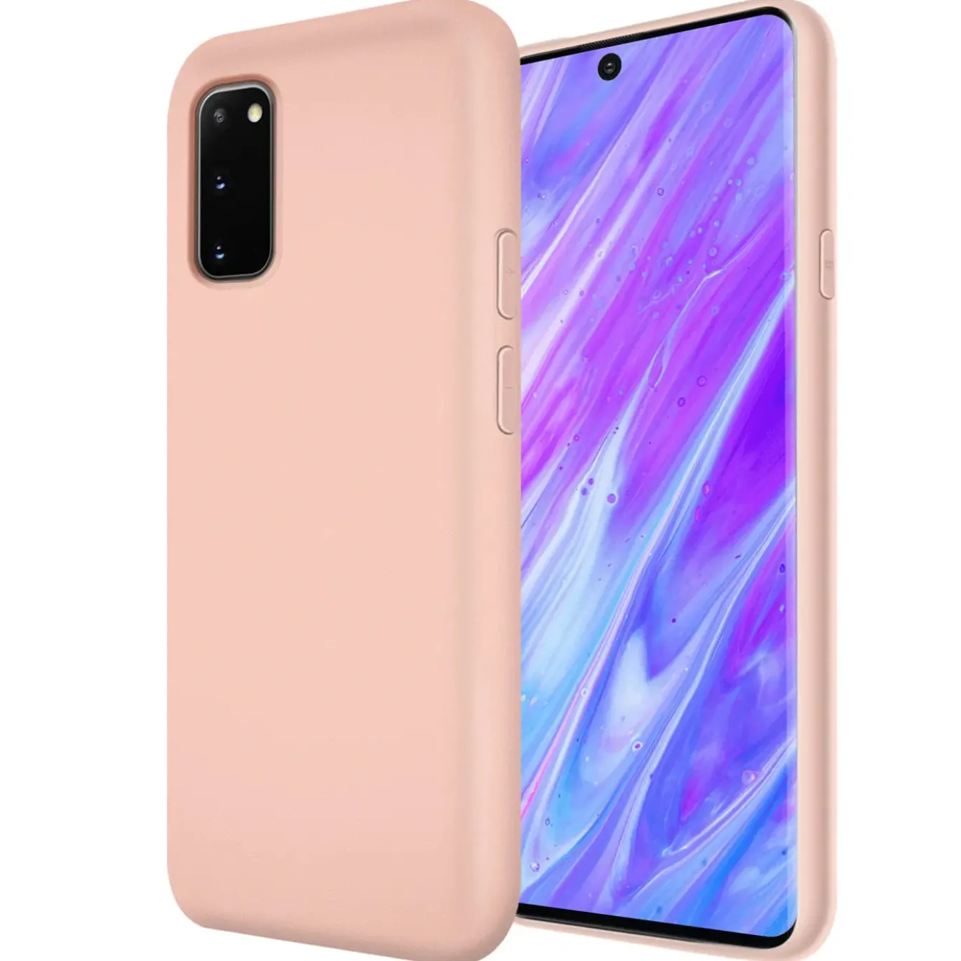 Samsung Galaxy S20 - Silikon Case mit Mikrofaser-Innenseite