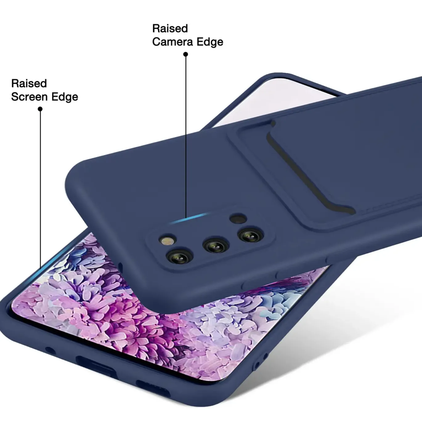 Samsung Galaxy S20 - Silikonhülle mit Kartenfach & Kameraschutz