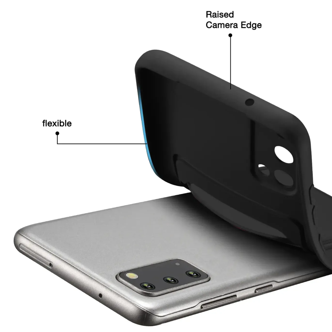 Samsung Galaxy S20 - Silikonhülle mit Kartenfach & Kameraschutz
