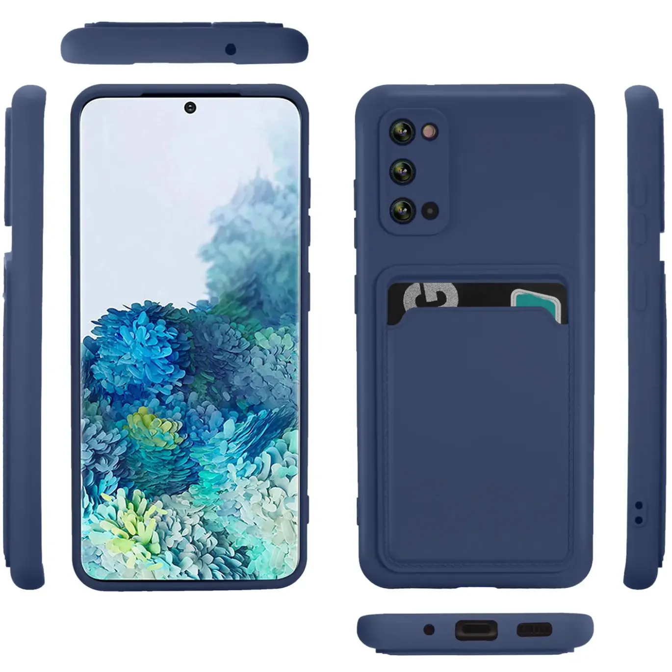 Samsung Galaxy S20 - Silikonhülle mit Kartenfach & Kameraschutz