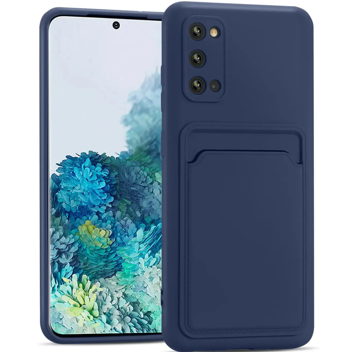 Samsung Galaxy S20 - Silikonhülle mit Kartenfach & Kameraschutz