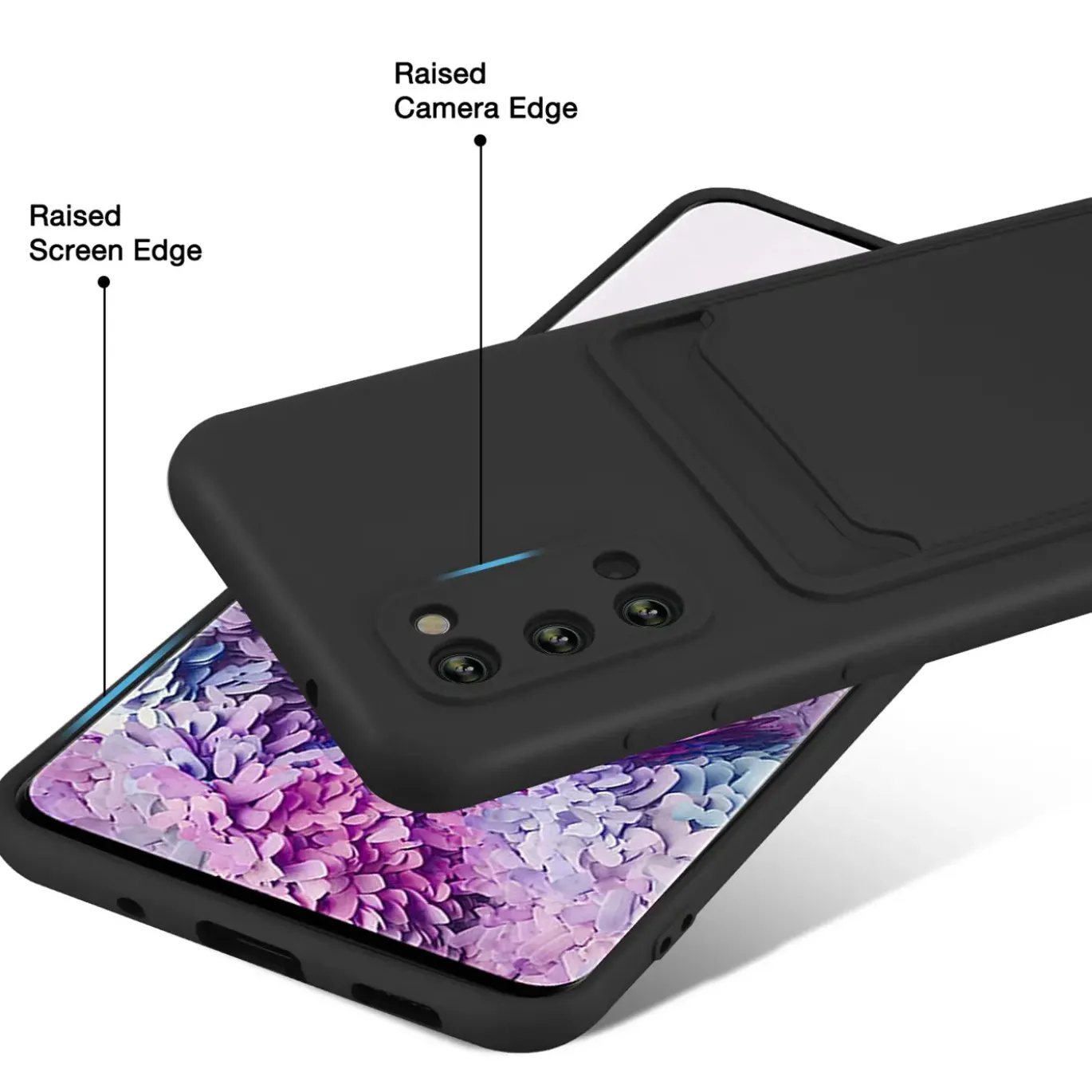 Samsung Galaxy S20 - Silikonhülle mit Kartenfach & Kameraschutz