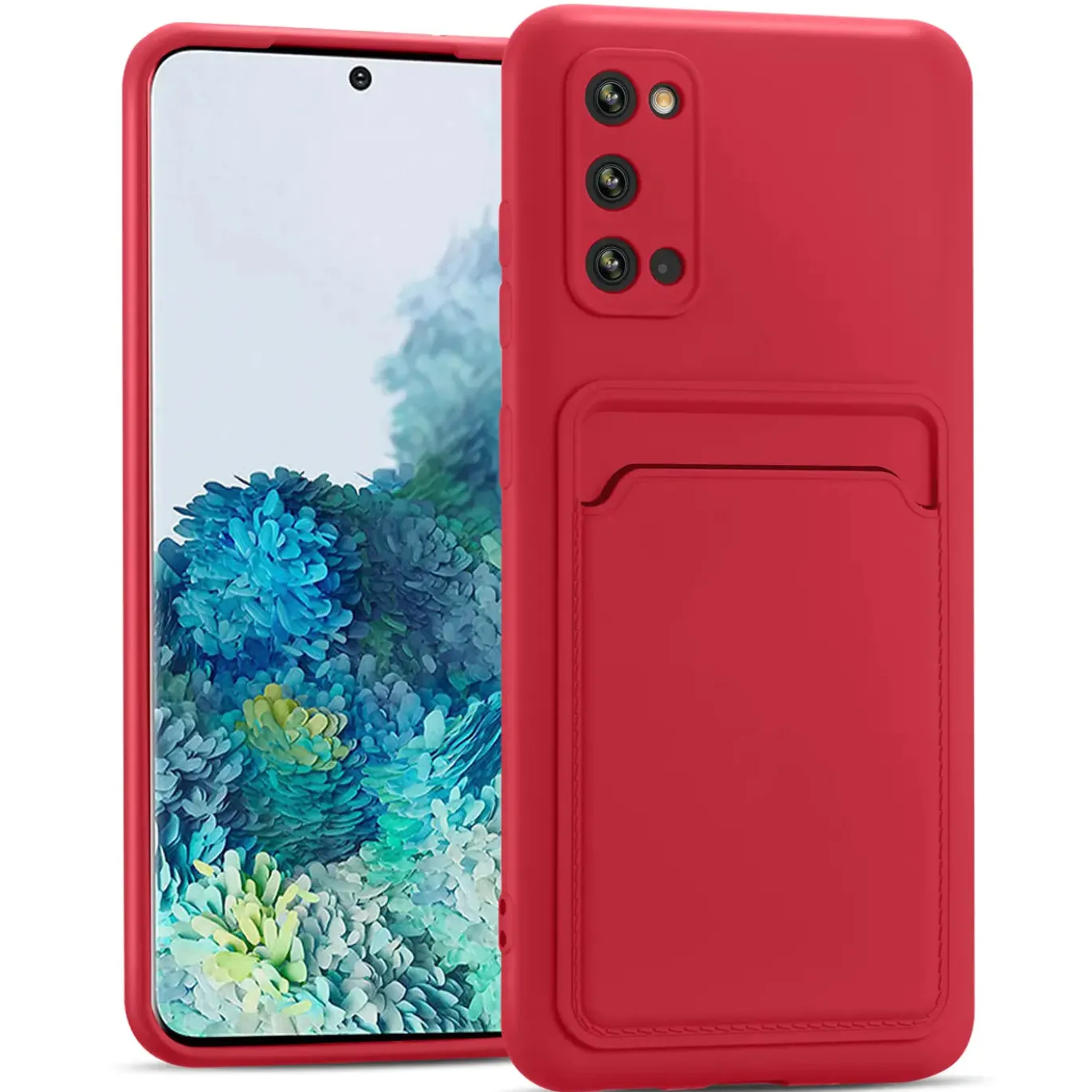 Samsung Galaxy S20 - Silikonhülle mit Kartenfach & Kameraschutz
