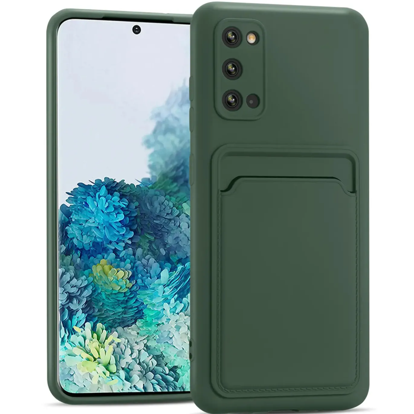 Samsung Galaxy S20 - Silikonhülle mit Kartenfach & Kameraschutz