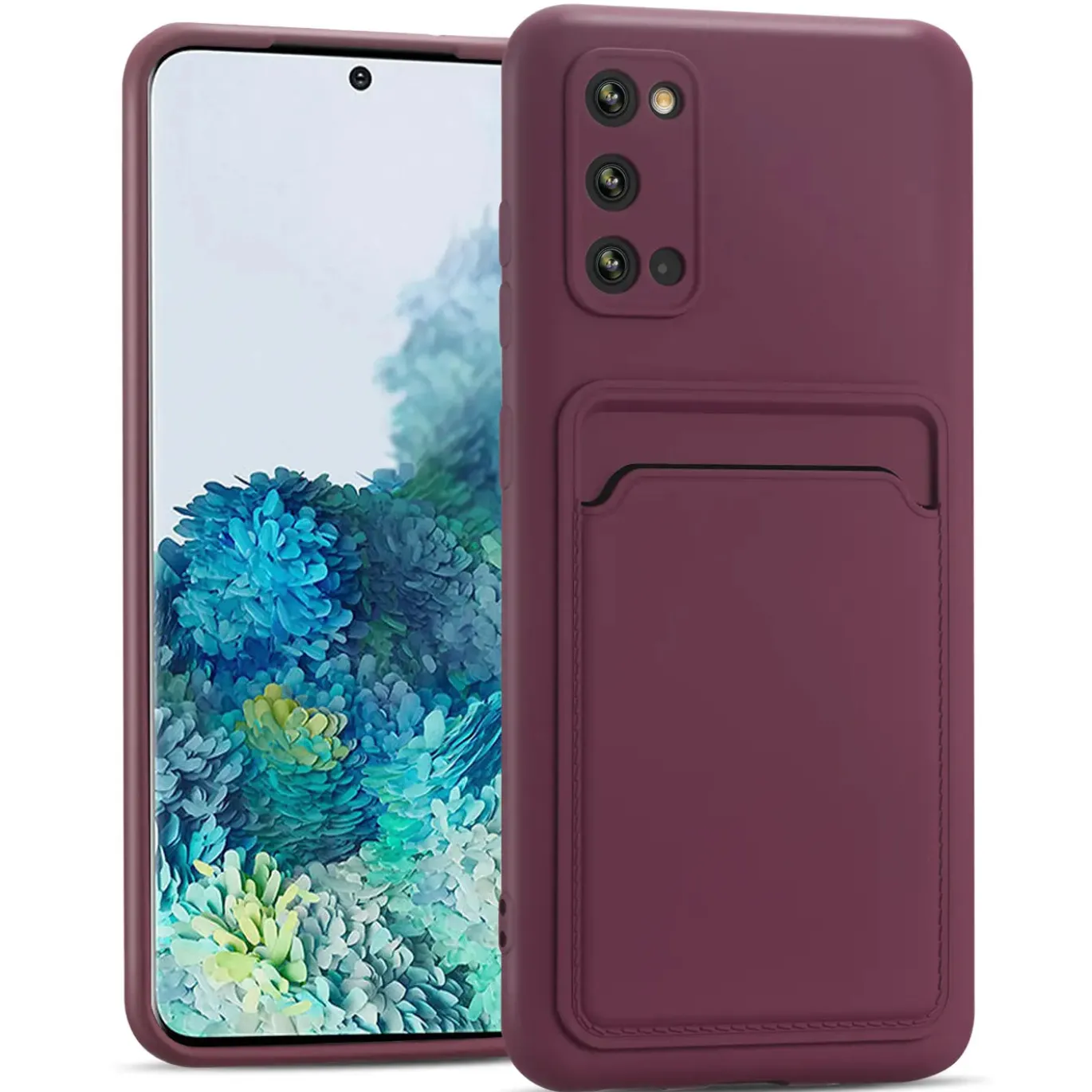 Samsung Galaxy S20 - Silikonhülle mit Kartenfach & Kameraschutz