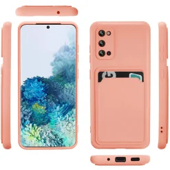 Samsung Galaxy S20 - Silikonhülle mit Kartenfach & Kameraschutz