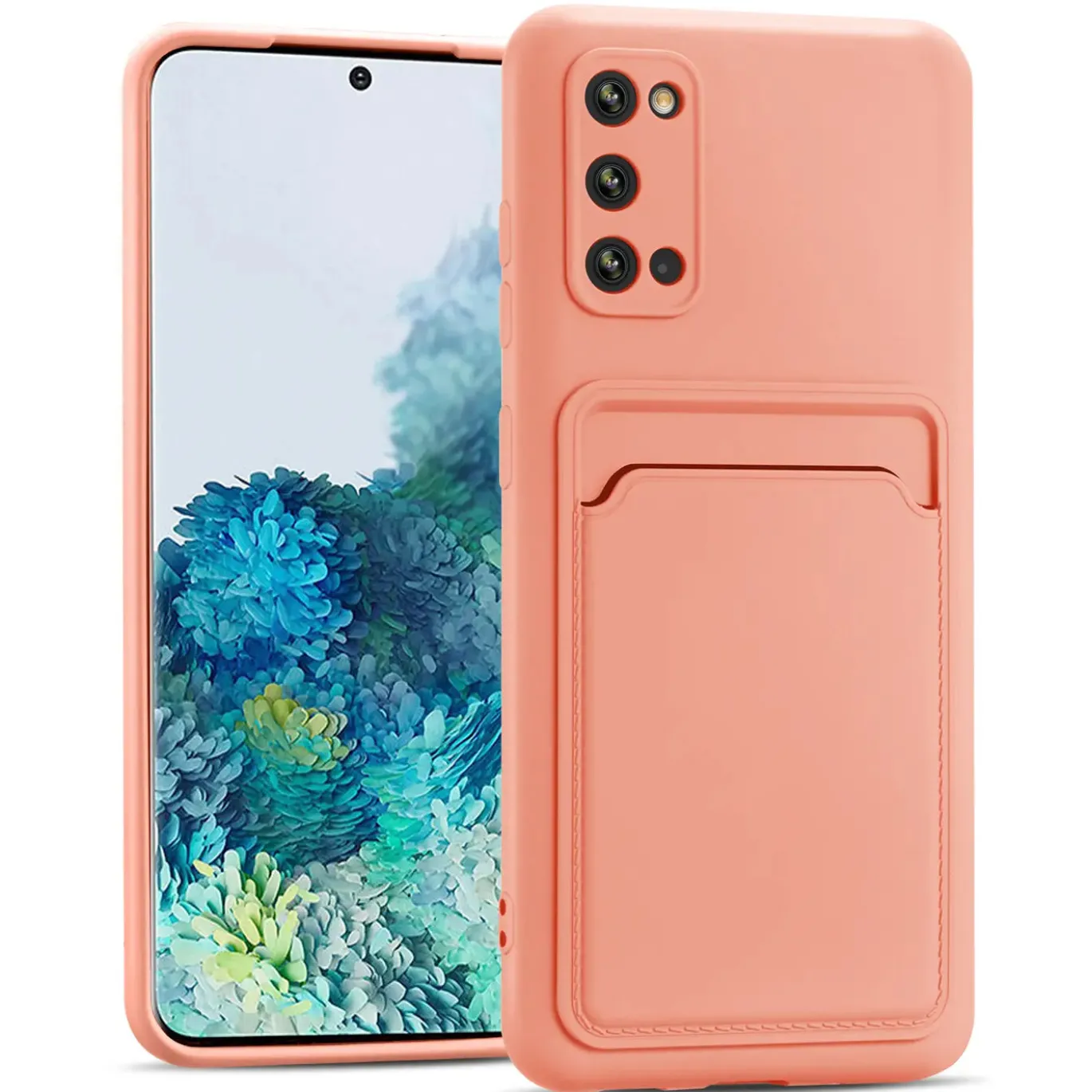Samsung Galaxy S20 - Silikonhülle mit Kartenfach & Kameraschutz
