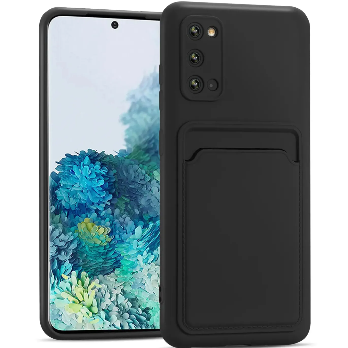 Samsung Galaxy S20 - Silikonhülle mit Kartenfach & Kameraschutz