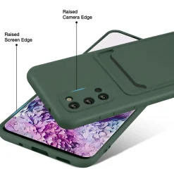 Samsung Galaxy S20 - Silikonhülle mit Kartenfach & Kameraschutz