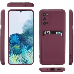 Samsung Galaxy S20 - Silikonhülle mit Kartenfach & Kameraschutz