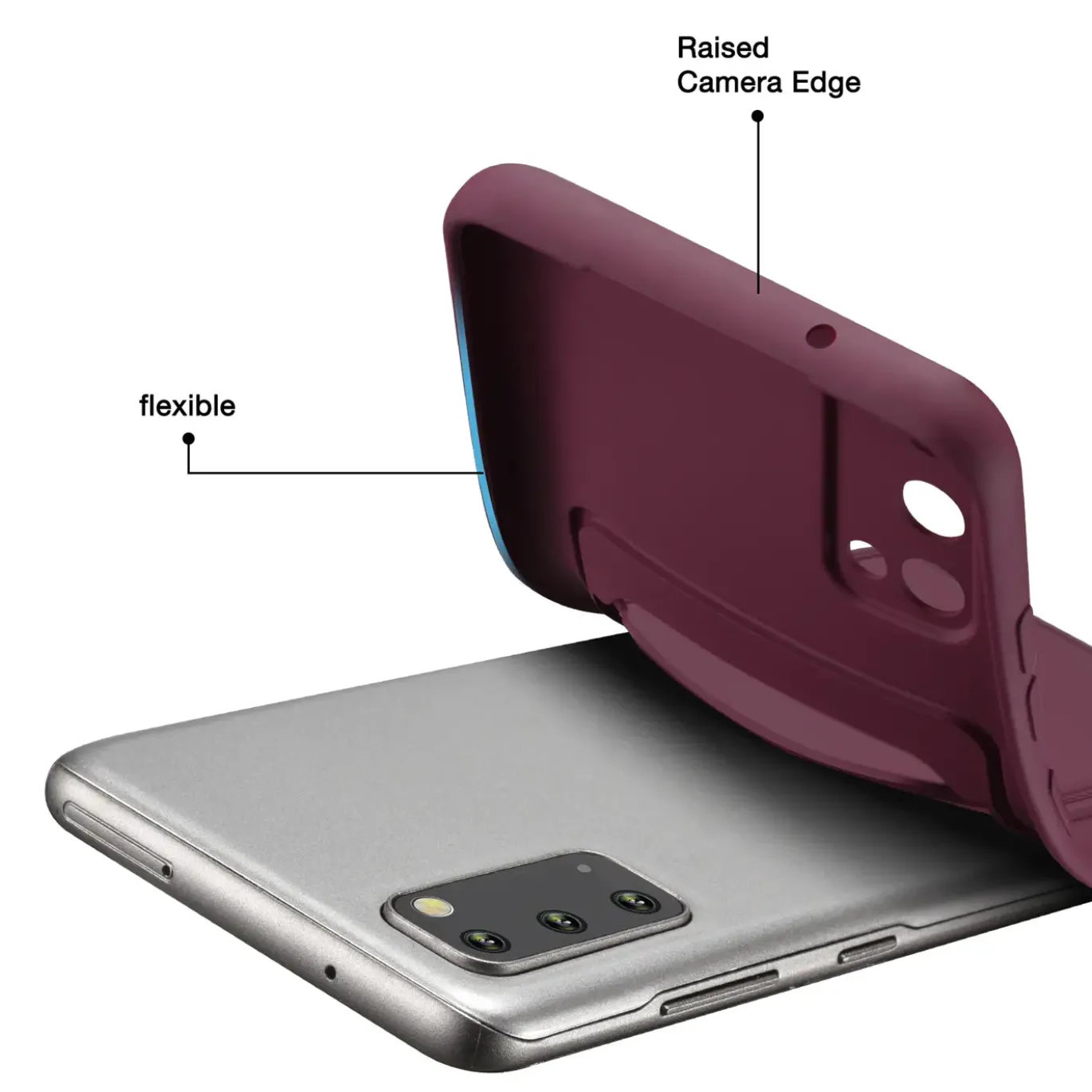Samsung Galaxy S20 - Silikonhülle mit Kartenfach & Kameraschutz