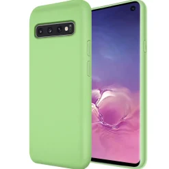Samsung Galaxy S10 - Silikon Case mit Mikrofaser-Innenseite