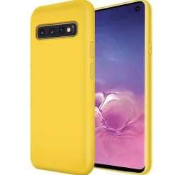 Samsung Galaxy S10 - Silikon Case mit Mikrofaser-Innenseite