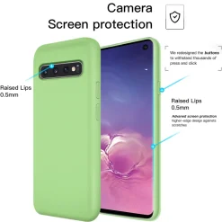 Samsung Galaxy S10 - Silikon Case mit Mikrofaser-Innenseite
