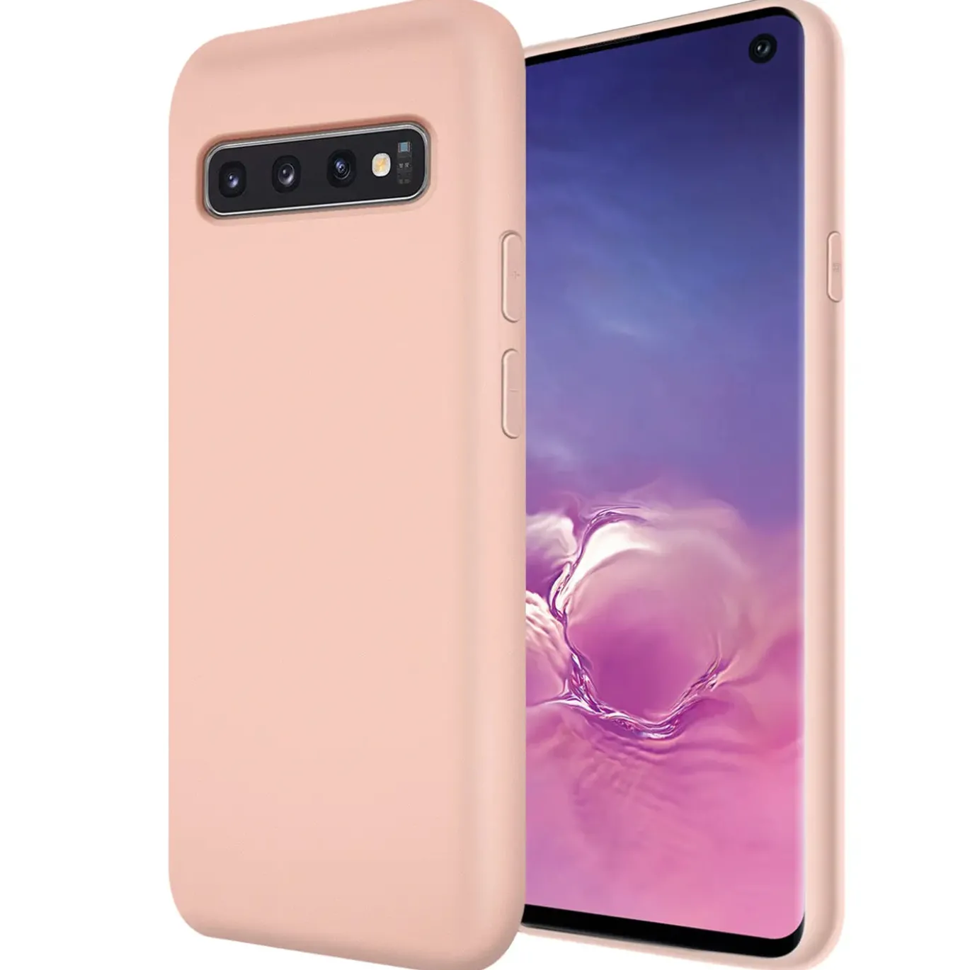 Samsung Galaxy S10 - Silikon Case mit Mikrofaser-Innenseite