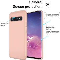 Samsung Galaxy S10 - Silikon Case mit Mikrofaser-Innenseite
