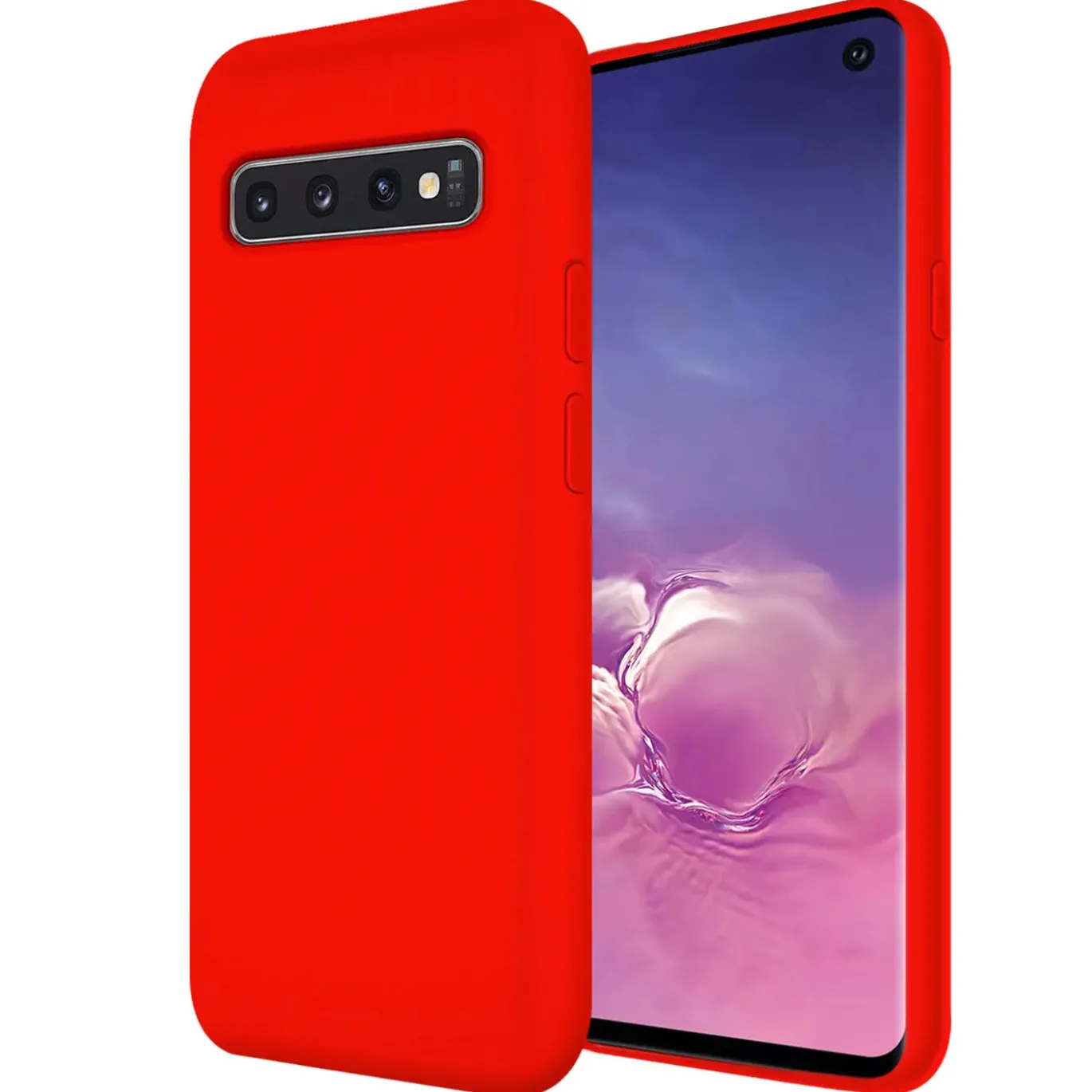 Samsung Galaxy S10 - Silikon Case mit Mikrofaser-Innenseite