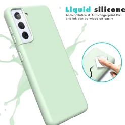 Samsung Galaxy S21 - Silikon Case mit Mikrofaser-Innenseite