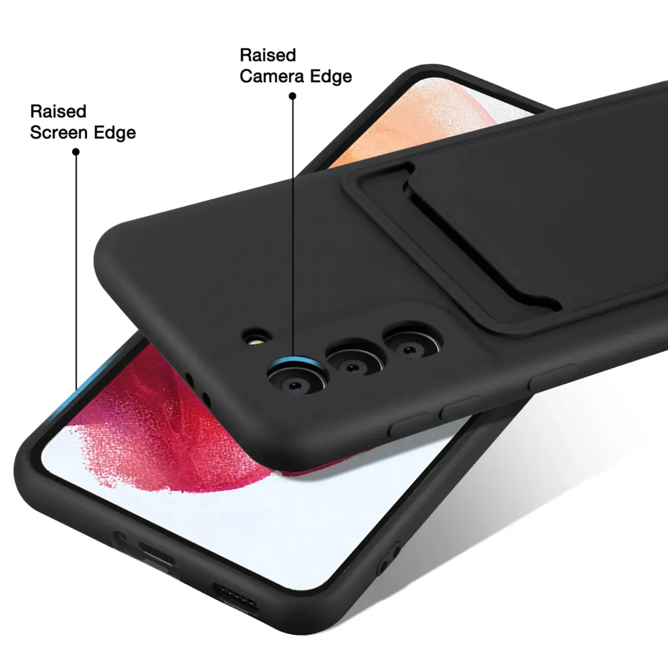 Samsung Galaxy S21 - Silikonhülle mit Kartenfach & Kameraschutz
