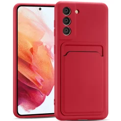 Samsung Galaxy S21 - Silikonhülle mit Kartenfach & Kameraschutz