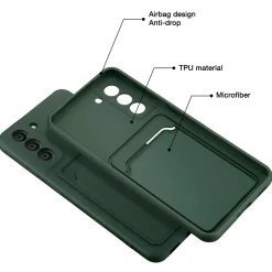 Samsung Galaxy S21 - Silikonhülle mit Kartenfach & Kameraschutz
