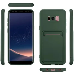 Samsung Galaxy S8 - Silikonhülle mit Kartenfach & Kameraschutz